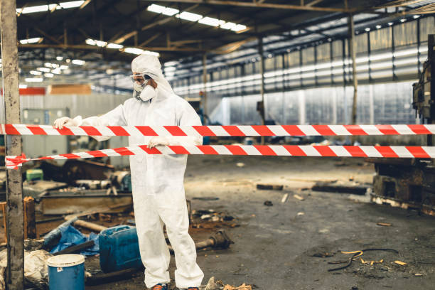 Professional Biohazard technician working in Buzzards Bay, MA